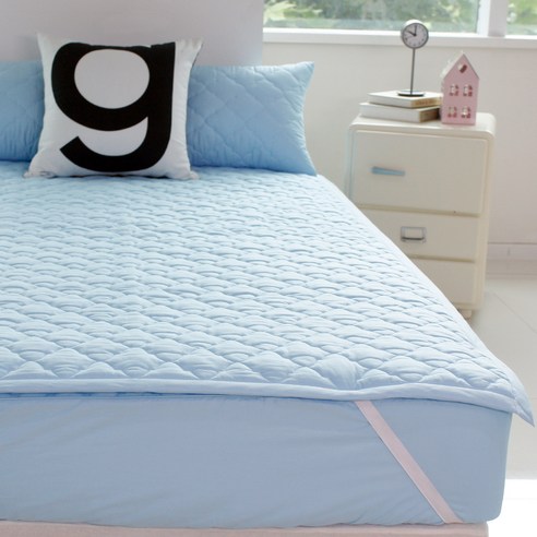 바숨 순면누빔 침대패드