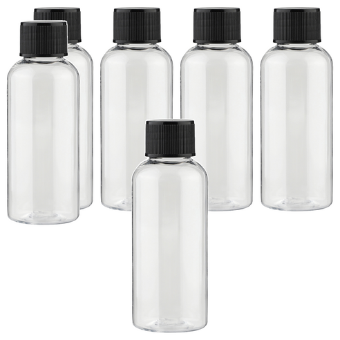 단마개 플라스틱 용기 50ml, 투명 + 블랙, 180개