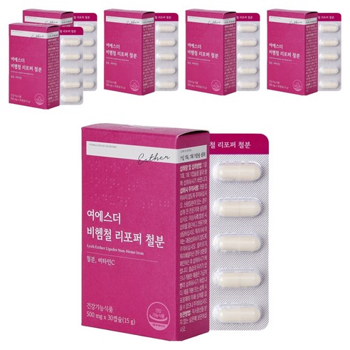 에스더포뮬러 여에스더 비헴철 리포퍼 철분 15g, 6개, 30정