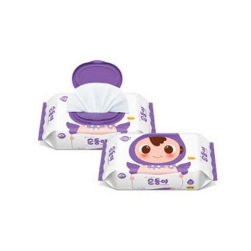 순둥이 프리미엄 엠보싱 아기 물티슈 캡형 이미지 3
