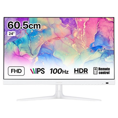 인터픽셀 FHD 100Hz IPS 평면 게이밍 모니터 화이트, 60.5cm, IP2422(일반)