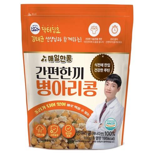 닥터딩요 매일한콩 간편한끼 병아리콩, 100g, 1개