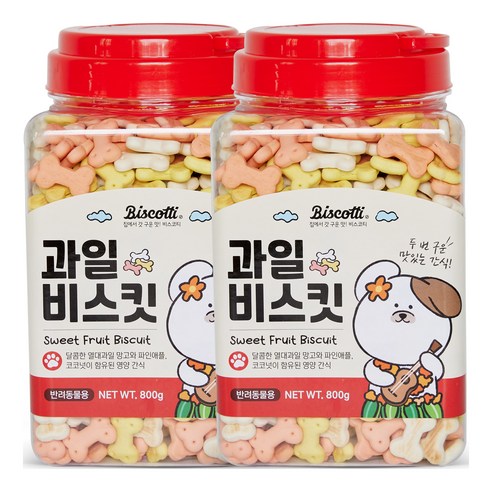 비스코티 반려동물 비스켓, 과일, 800g, 2개