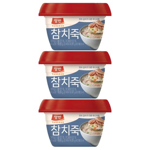 양반 참치죽, 287.5g, 3개