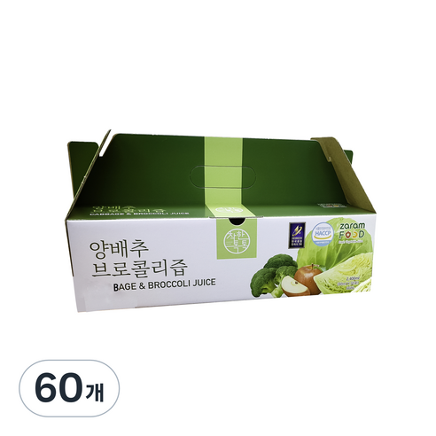 착한톡톡 양배추브로콜리즙, 80ml, 60개