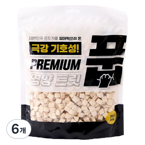 풉 고양이 동결건조 트릿, 치킨, 300g, 6개