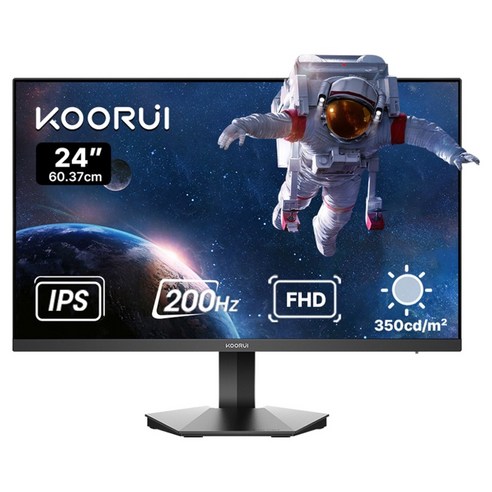 쿠루이 FHD IPS 200Hz 1ms 슬림베젤 조준선 지원 게이밍 모니터, G2411P(무결점), 60.37cm
