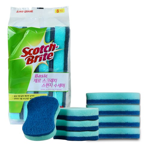 스카치브라이트 베이직 제로 스크래치 스펀지 수세미 솔직 후기 | 실사용자 리뷰 분석 썸네일