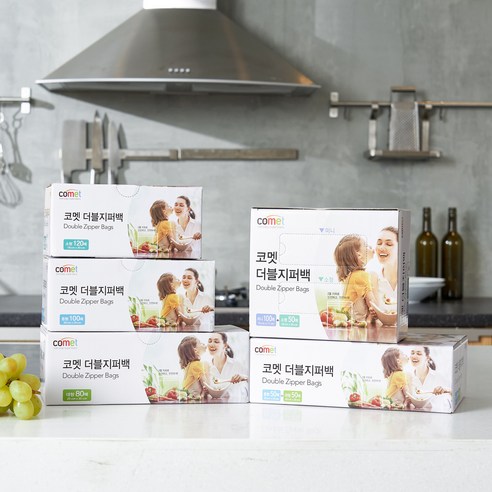 코멧 더블지퍼백 5종믹스 미니 30매+소형 20매+중형 20매+대형 20... 솔직 후기 | 실사용자 리뷰 분석 - 상품 이미지 3