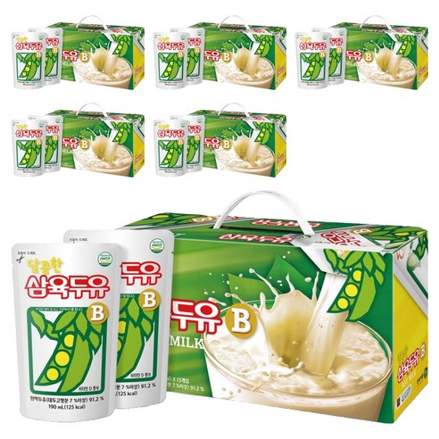 삼육두유 달콤한 두유 B 파우치, 190ml, 90개