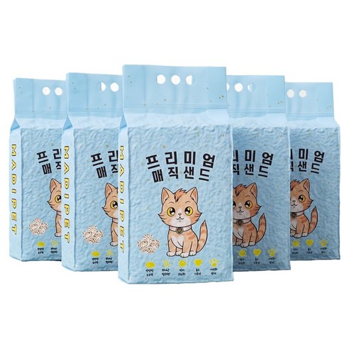 메디펫 고양이 매직 프리미엄 두부모래, 10L, 5개, 라벤더향