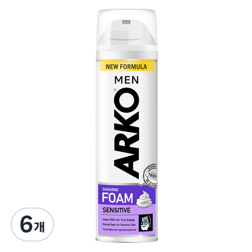 아르코맨 센시티브 쉐이빙 폼, 200ml, 6개