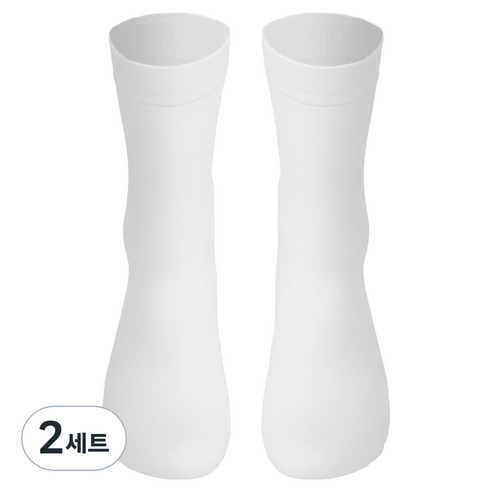 사일런스 프리미엄 삭스 자전거양말, 화이트, 2세트