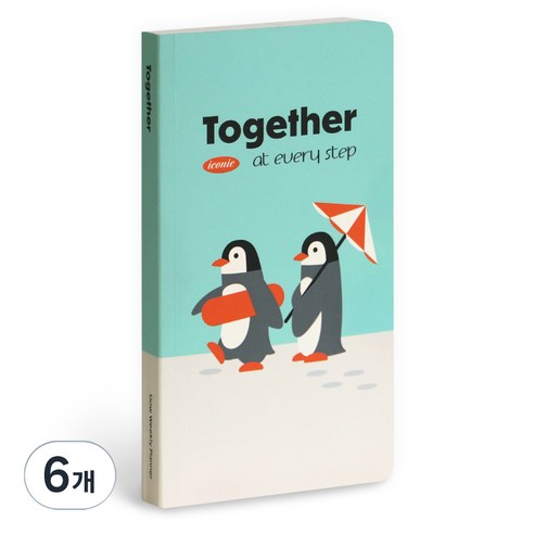 아이코닉 슬로우 위클리 플래너 만년 다이어리 스케줄러, 03 TOGETHER, 6개