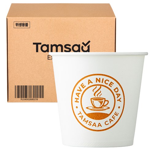 탐사 카페 종이컵 180ml, 1개, 1000개입