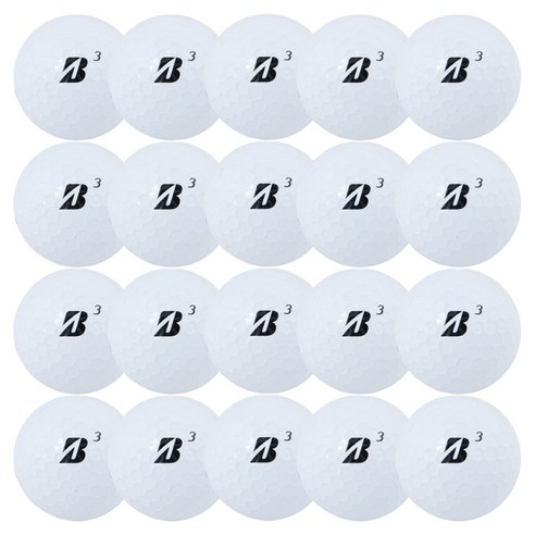 브리지스톤 골프공 로스트볼 실속형 20p 세트, 화이트 혼합, 20개입, 1세트