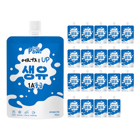 리틀포우 반려동물 에너지업 생유, 20개, 150ml, 크랜베리맛
