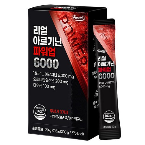 퍼니트 리얼 아르기닌 파워업 6000 15포 300g, 1개 맛있게 먹은 솔직 후기 썸네일