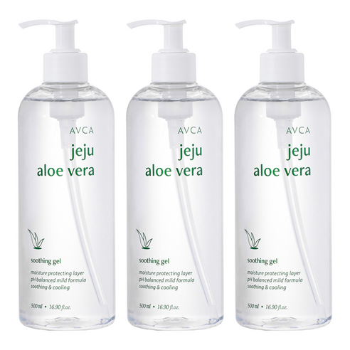 아브카 제주 알로에 베라 수딩 젤, 500ml, 3개
