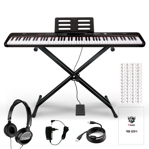 토이게이트 안젤리아 88건반 전자 피아노 88piano, 블랙, 1개