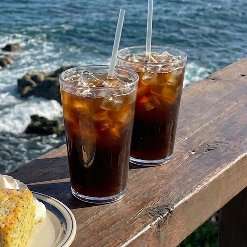 리빙메이트 트라이탄 끼임방지 V자형 물컵 480ml, 투명, 2개