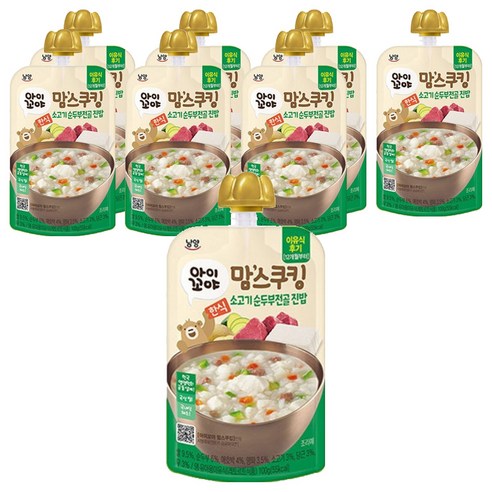 아이꼬야 맘스쿠킹 레토르트 이유식, 소고기 순두부전골 진밥, 100g, 8개