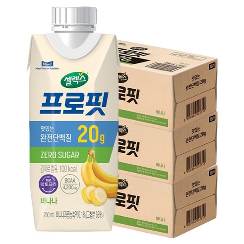 셀렉스 프로핏 바나나 250ml, 54개 솔직 후기 | 실사용자 리뷰 분석 - 상품 이미지 1