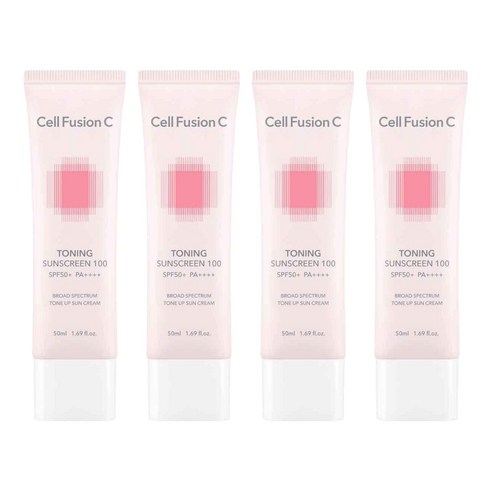 셀퓨전씨 파데 프리 토닝 썬스크린 100 SPF50+ PA++++, 50ml, 4개