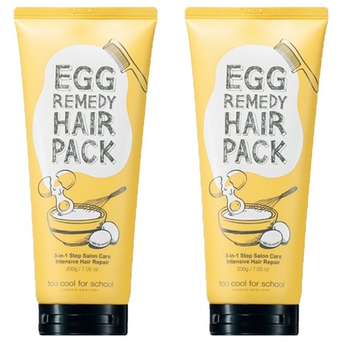 투쿨포스쿨 에그레미디 헤어팩, 200g, 2개