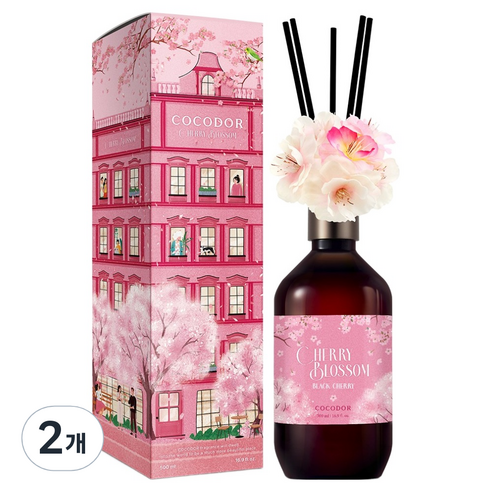 코코도르 벚꽃 프리미엄 디퓨저, 블랙체리, 500ml, 2개