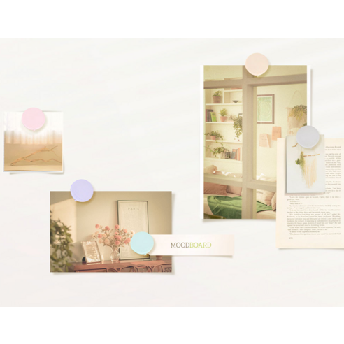 마그피아 파스텔 원형 메모자석홀더 중 30p 세트 후기 분석 - 옐로우 컬러 상세