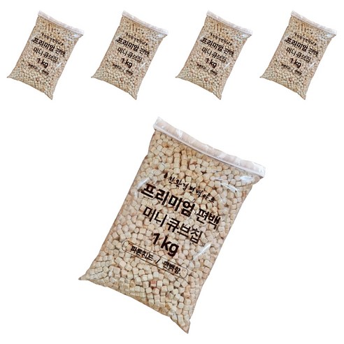 친환경편백아트 프리미엄 편백 방향 미니 큐브칩 촉감각완구 본품 7~8mm 1kg, 5개