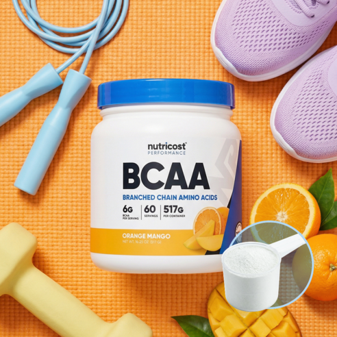 뉴트리코스트 BCAA 파우더 오렌지망고향 517g, 1개 맛있게 먹은 솔직 후기 - 상품 이미지 2