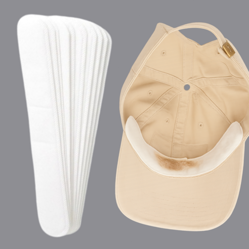 테라오르 모자 오염 방지 패드 캡가드 10매, 화이트, 1개