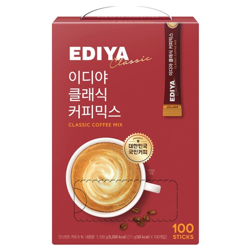 이디야 클래식 커피믹스, 11g, 1개, 100개입