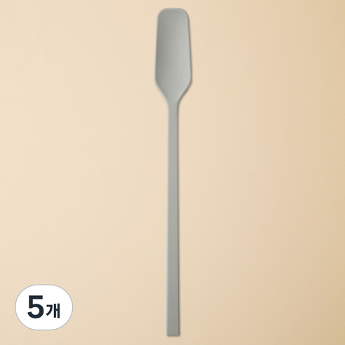이지실리 스퀘어 실리콘 다용도 티 버터 잼스푼, 그레이, 5개