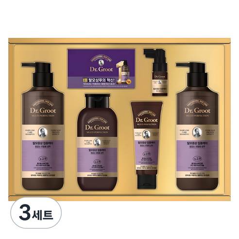 닥터그루트 품격과 사랑을 담은 헤어 선물세트 + 쇼핑백, 3세트