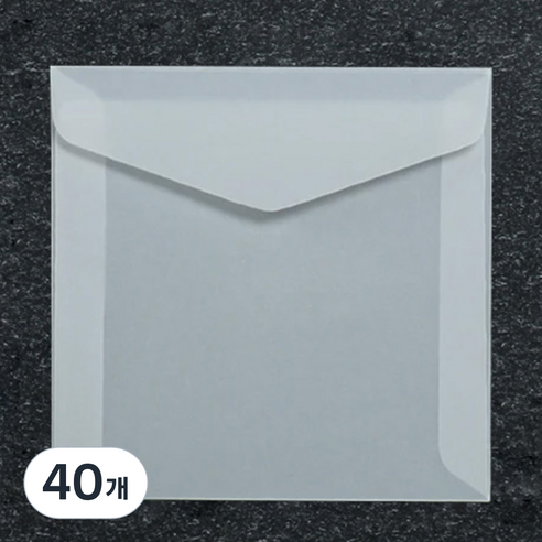 아이엔피 클래식 청첩장 엽서봉투 12 x 12 cm, 반투명, 40개