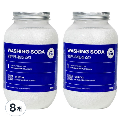 생활백서 과탄산소다, 500g, 8개