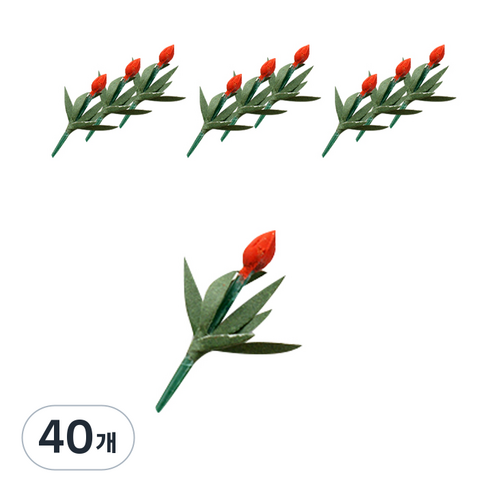 포레스 튤립 디오라마 조경재료, 레드, 40개