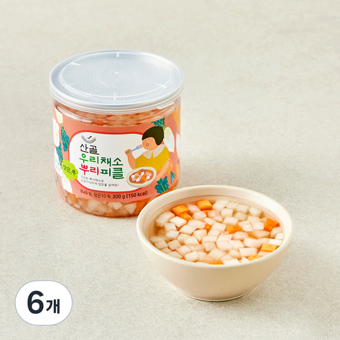 에코맘의산골이유식 우리채소 뿌리피클, 300g, 6개