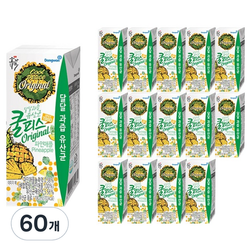 소와나무 동원 쿨피스 파인애플, 190ml, 60개