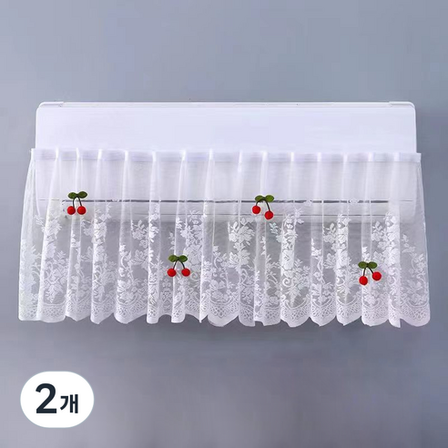 픽딜 예쁜 다용도 에어컨 바람막이 커튼 체리 액세서리 100 x 40 cm, 2개