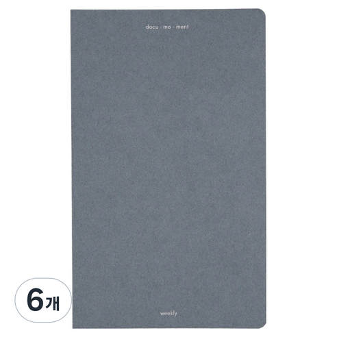 대시앤도트 도큐모먼트 위클리 플래너, 01 스모키 블루, 6개