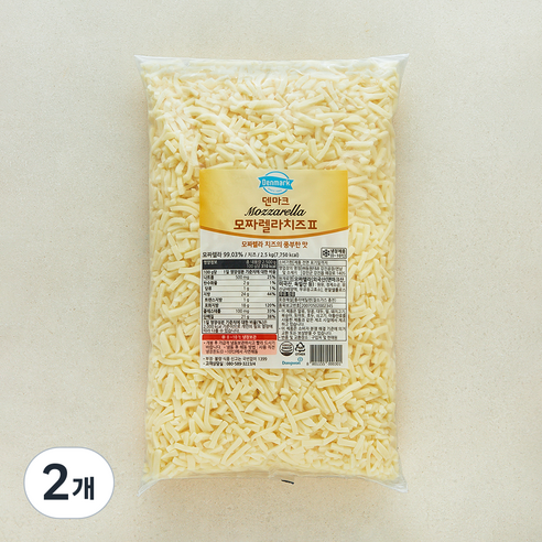 덴마크 동원 대용량 모짜렐라 피자치즈 2, 2.5kg, 2개, 1개입