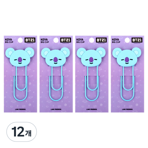 라인프렌즈 BT21 빅클립 코야, 1개입, 12개
