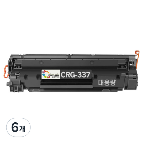 잉크메이드 캐논 CRG-337 대용량 호환토너, 6개, 검정