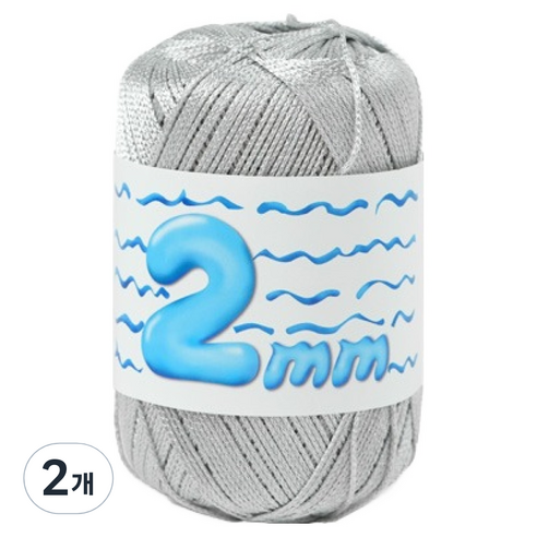 앵콜스 뜨개실 2mm, 101 메탈 화이트실버, 2개