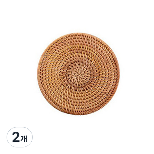 다세코 라탄 받침대 원형, 16cm, 2개