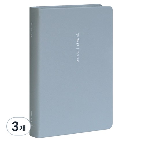 아이코닉 일상집 3년 일기장 다이어리, 02 Pale blue, 3개